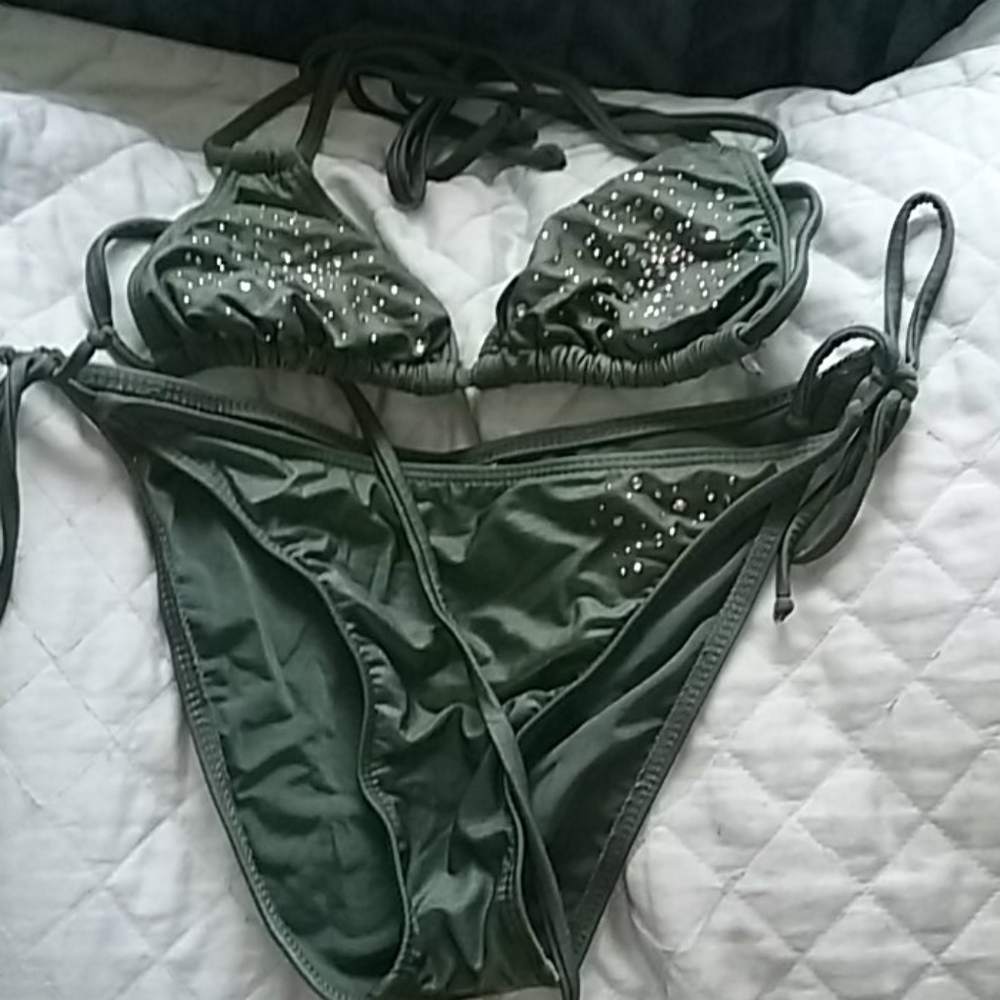 Rhinestone String Bikini - image 1